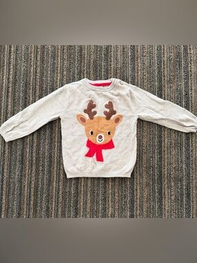 H&M Toddler Reindeer Sweater with Red Scarf